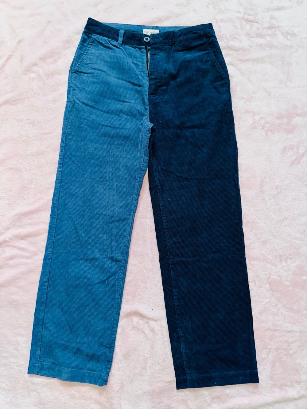 PacSun Two-Tone Blue Straight Leg Jeans - Picture 8 of 14